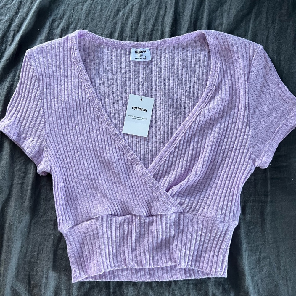 Cotton On Lilac Cropped Tee